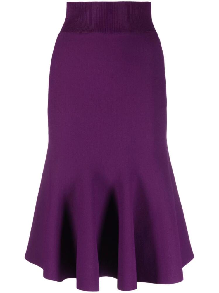 Stella McCartney fluted knitted skirt - Purple Cover