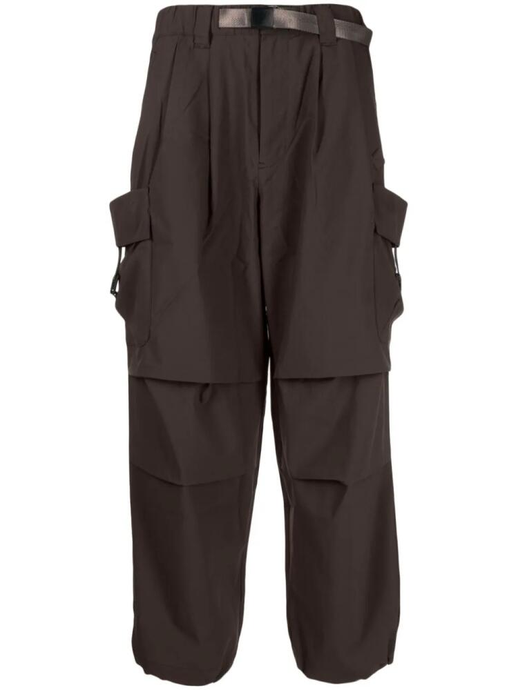 Spoonyard logo-appliqué belted cargo trousers - Brown Cover