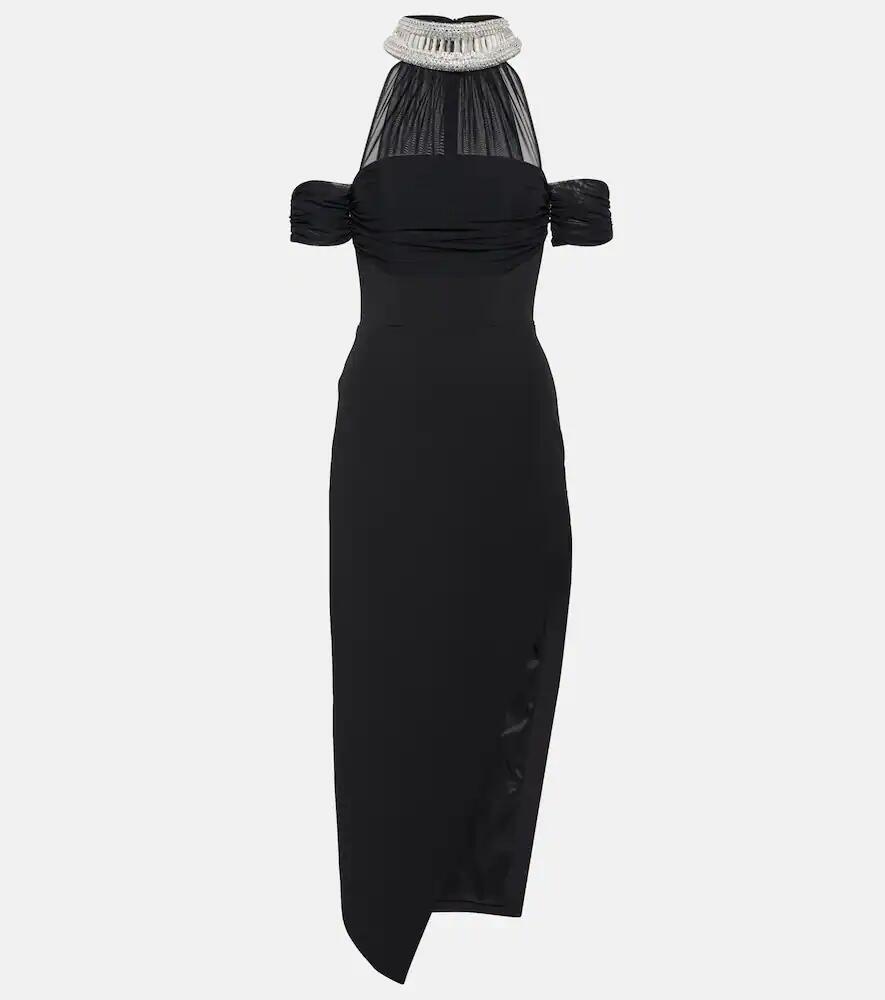 David Koma Embellished halterneck midi dress Cover