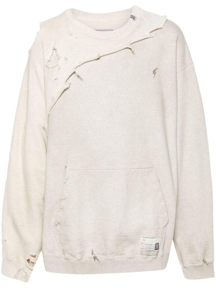 Maison MIHARA YASUHIRO distressed-effect sweatshirt - White Cover