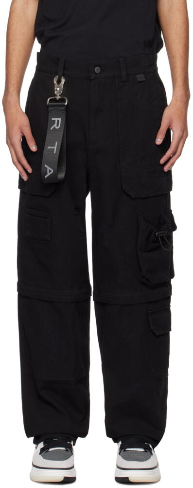 RTA Black Multi-Pocket Cargo Pants Cover