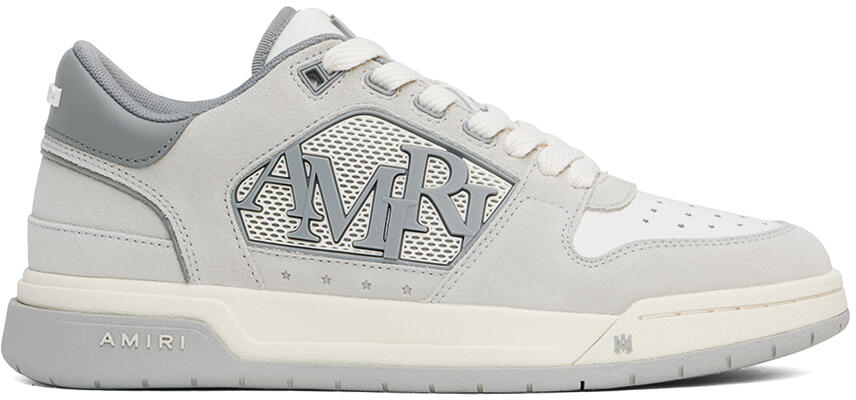 AMIRI Gray & White Suede Classic Low Sneakers Cover