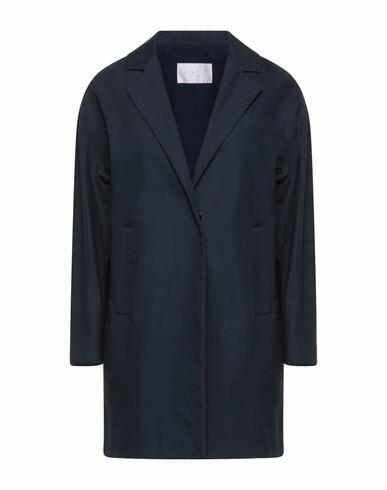 Annie P. Woman Overcoat & Trench Coat Midnight blue Cotton Cover