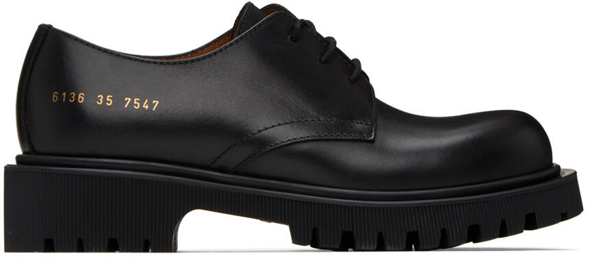 Common Projects Black Leather Derbys Cover