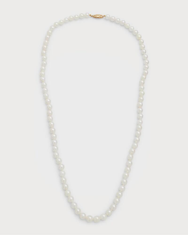 Belpearl 14K Yellow Gold Akoya Pearl Necklace, 24" Cover