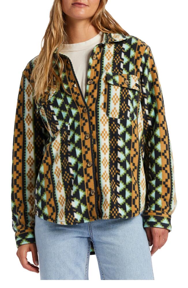 Billabong Forge Fleece Shirt Jacket in Black/beige Multi Cover