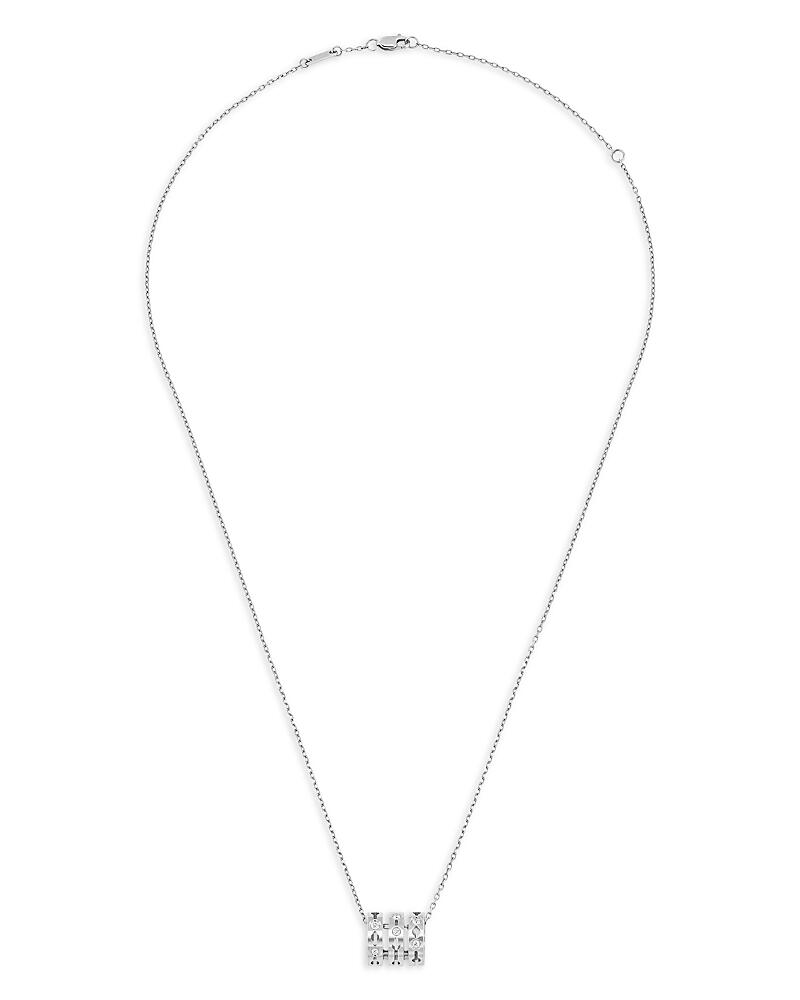 Dinh Van 18K White Gold Pulse Diamond Pendant Necklace, 17.7 Cover