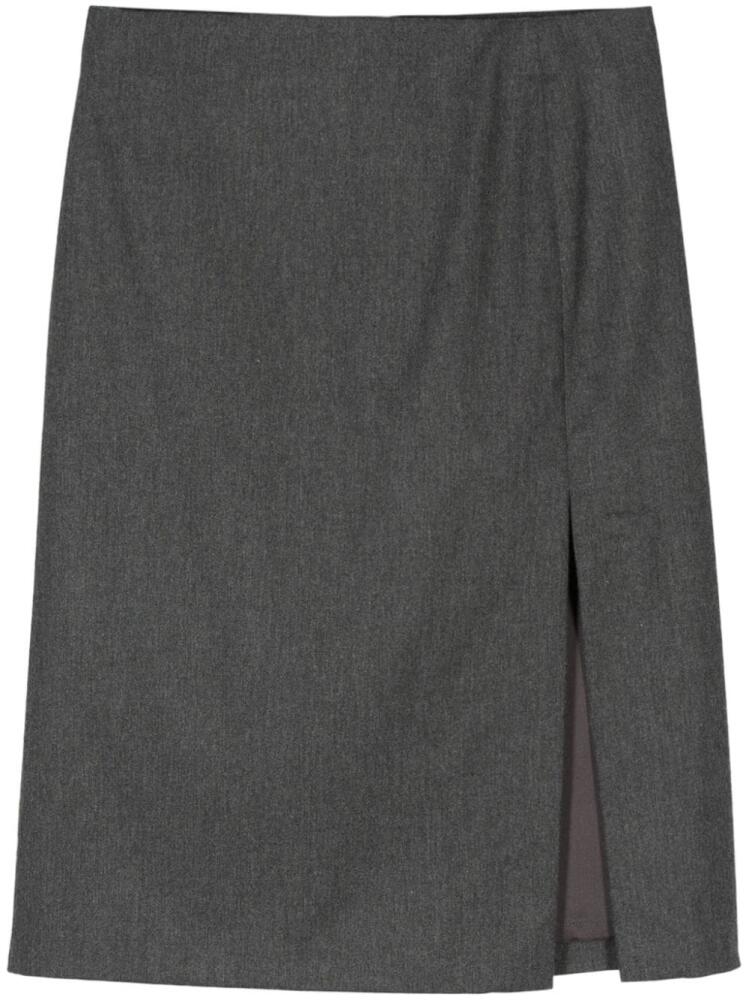 Seventy side-slit pencil skirt - Grey Cover