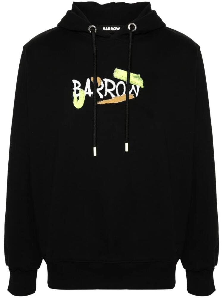 BARROW logo-print cotton hoodie - Black Cover