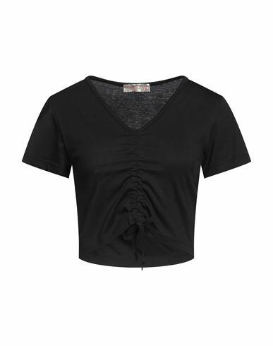 Shop ★ Art Woman T-shirt Black Cotton, Modal Cover