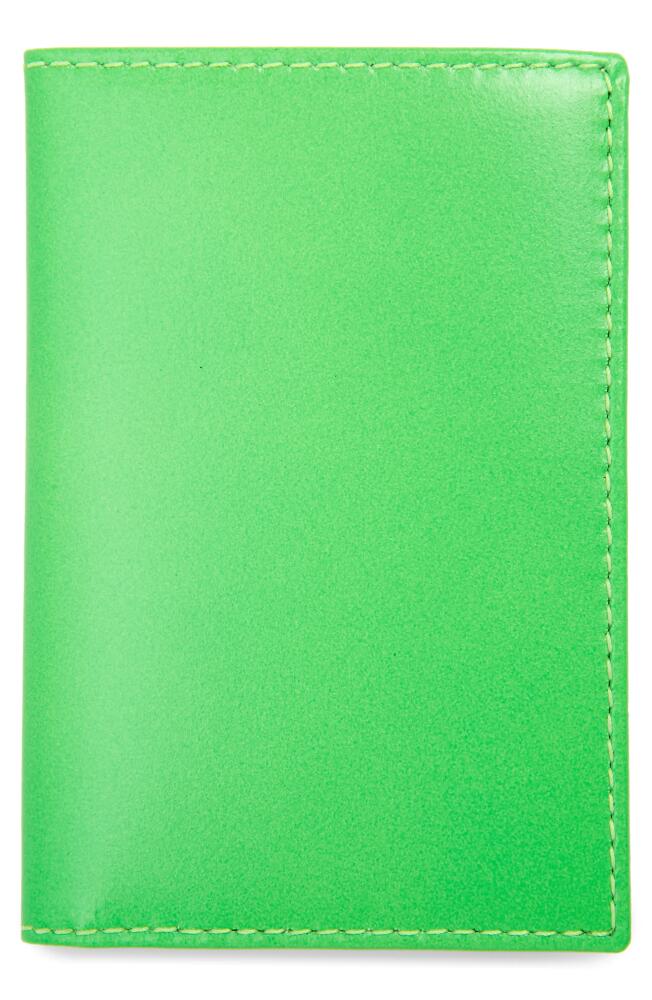 Comme des Garçons Wallets Super Fluo Card Case in Green Cover