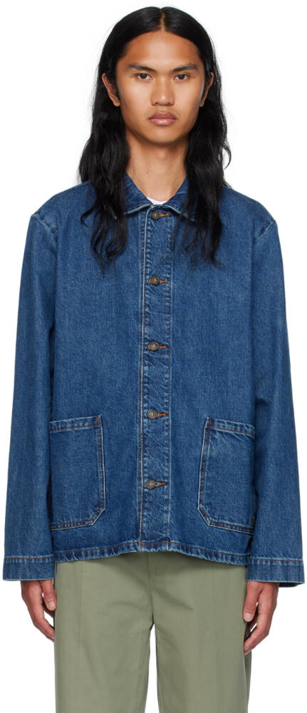 A.P.C. Indigo Kerlouan Denim Jacket Cover