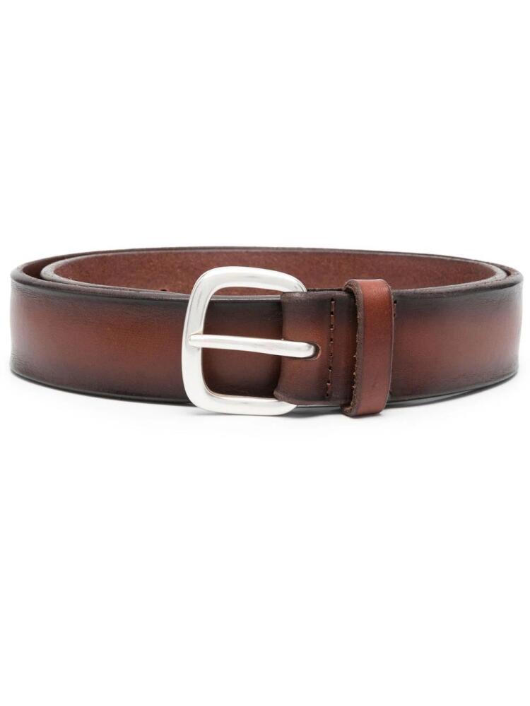 Orciani distressed-effect buckle belt - Brown Cover