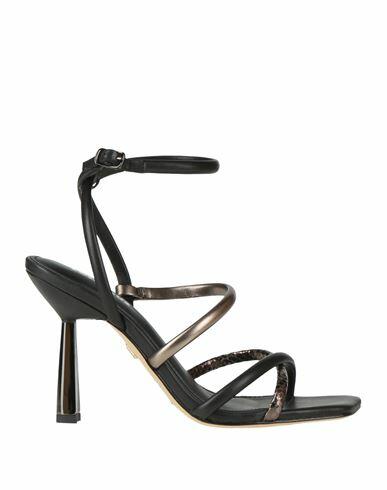 Lola Cruz Woman Sandals Black Leather Cover