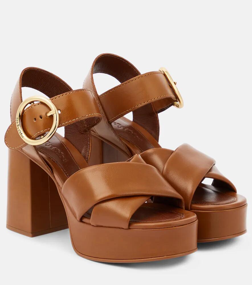 See By Chloé Lyna leather platform sandals Cover