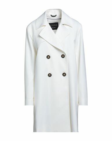 Cinzia Rocca Woman Overcoat & Trench Coat Ivory Polyester, Polyurethane Cover