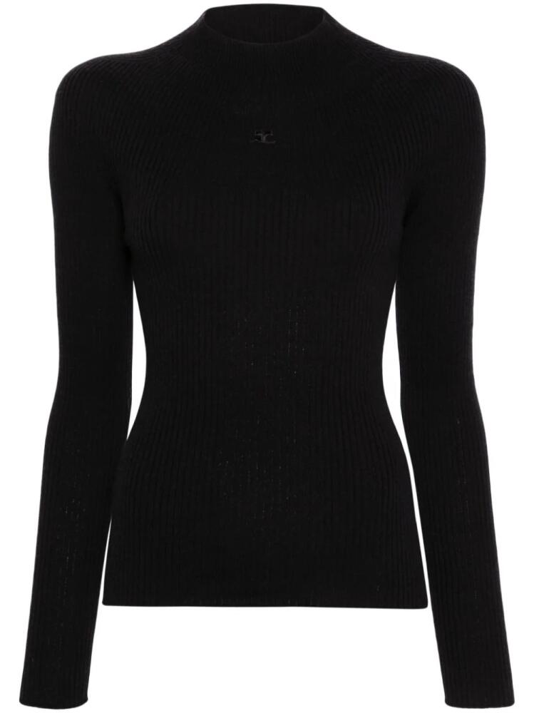 Courrèges Solar ribbed jumper - Black Cover