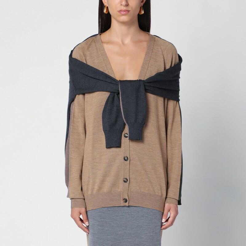 Moschino Beige/grey deconstructed cardigan Cover