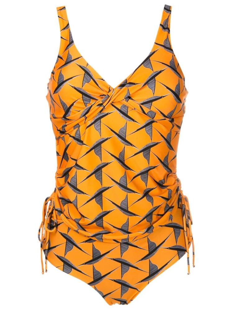 Lygia & Nanny Bruma lace-up tankini - Orange Cover