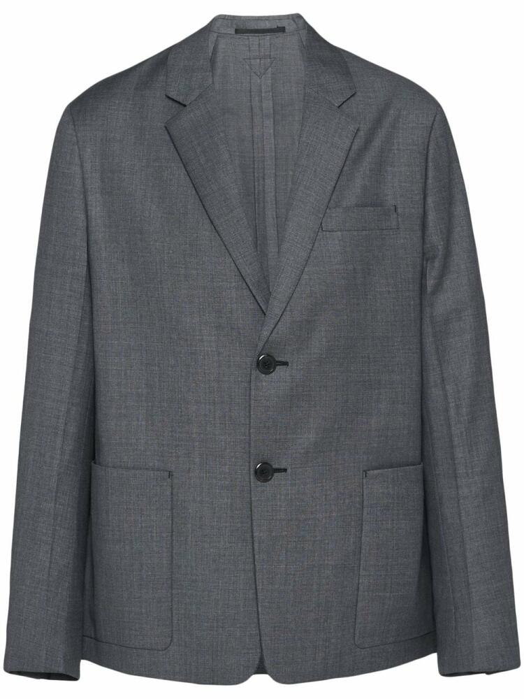 Prada single-breasted wool blazer - Grey Cover