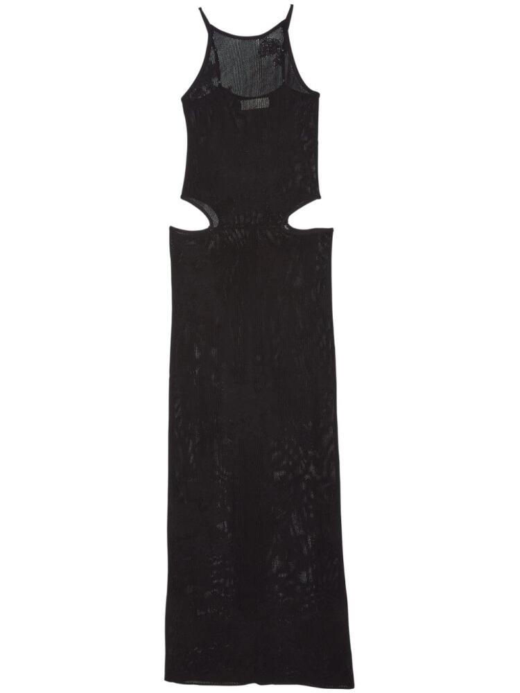 Fleur Du Mal pointelle-knit maxi dress - Black Cover