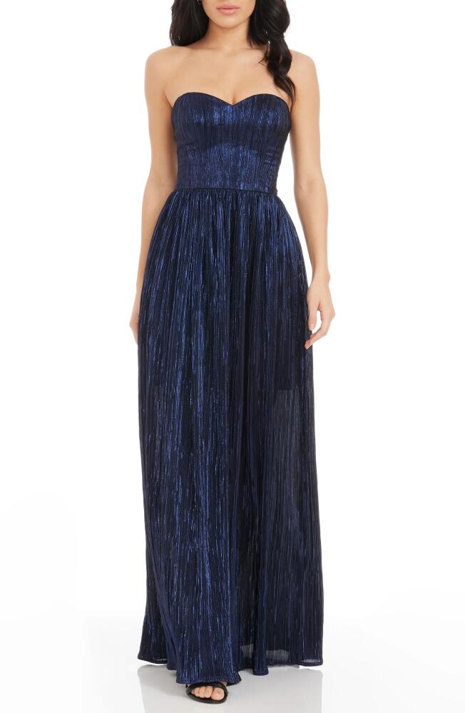 Dress the Population Audrina Strapless Gown in Midnight Blue Cover