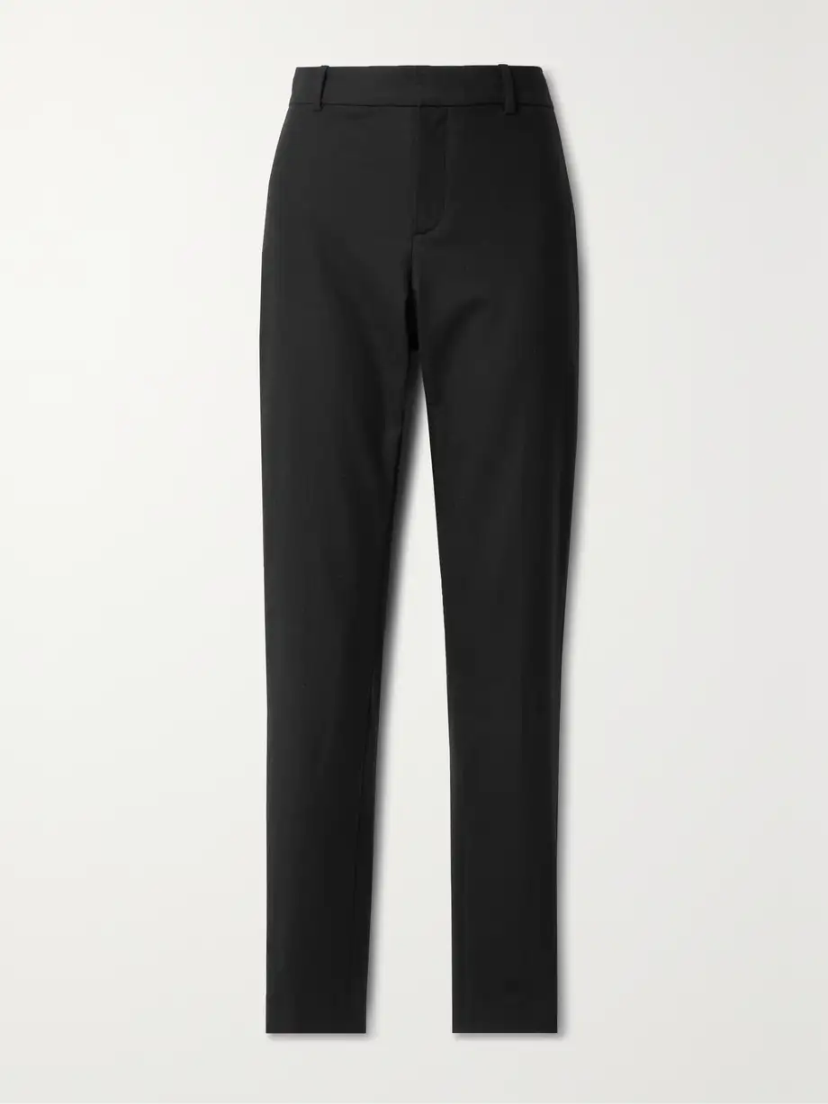 Nili Lotan - Lino Stretch-wool Skinny Pants - Black Cover