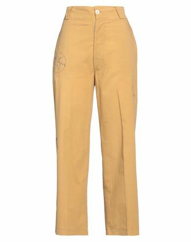 (+) People Woman Pants Camel Cotton, Elastane Cover