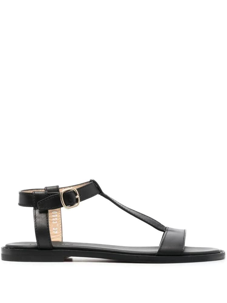 Doucal's Fibbia T-bar leather sandals - Black Cover