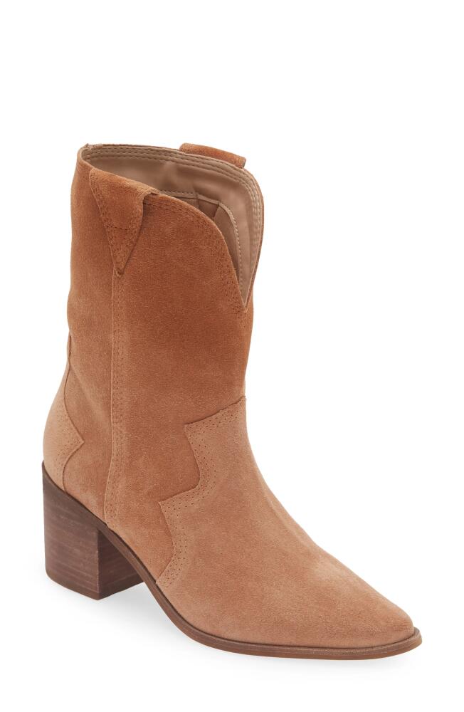 Kaanas Porto Block Heel Cowboy Bootie in Caramel Cover