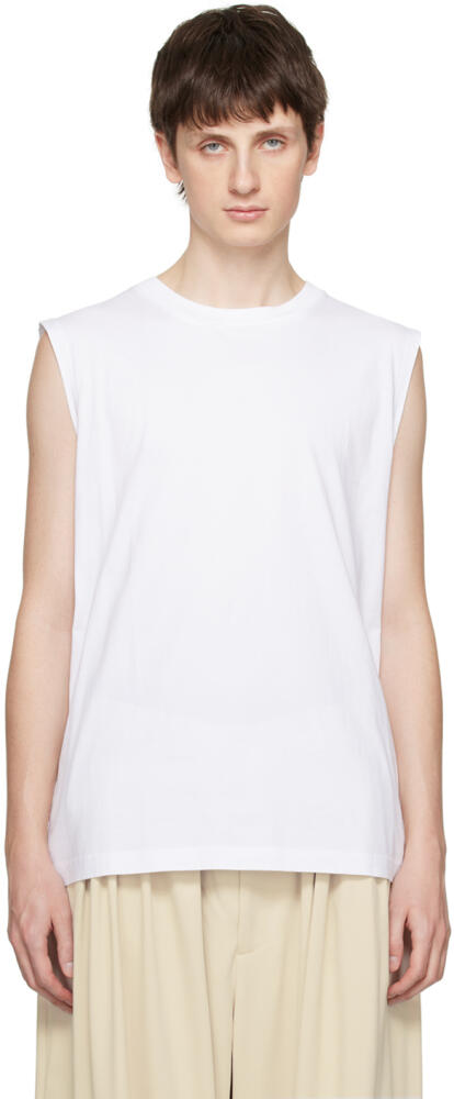 Acne Studios White Sleeveless T-Shirt Cover