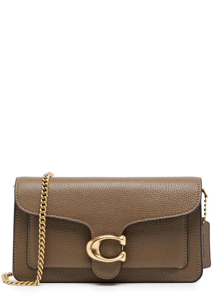 Coach Tabby Leather Wallet-on-chain - Taupe Cover