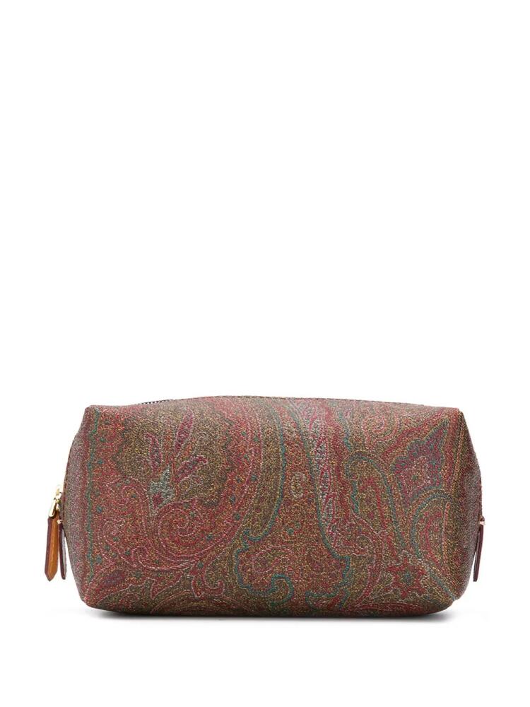 ETRO paisley print wash bag - Brown Cover