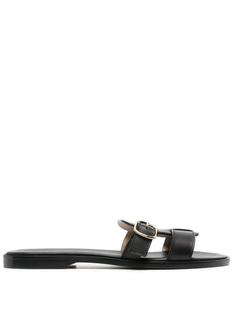 Doucal's Fibbia buckle-detail leather sandals - Black Cover