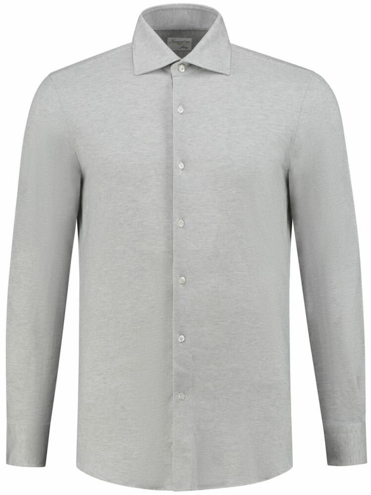 Finamore 1925 Napoli long-sleeved mélange shirt - Grey Cover