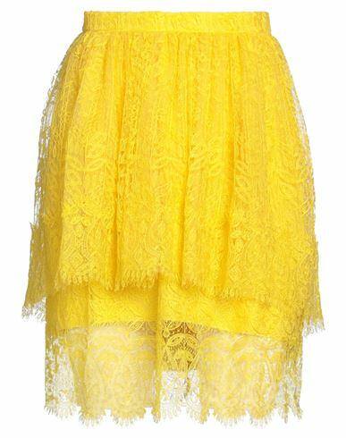 Ermanno Scervino Woman Mini skirt Yellow Polyester, Polyamide Cover