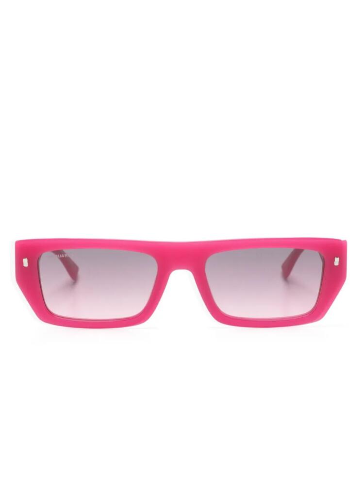 DSQUARED2 EYEWEAR Icon rectangle-frame sunglasses - Pink Cover