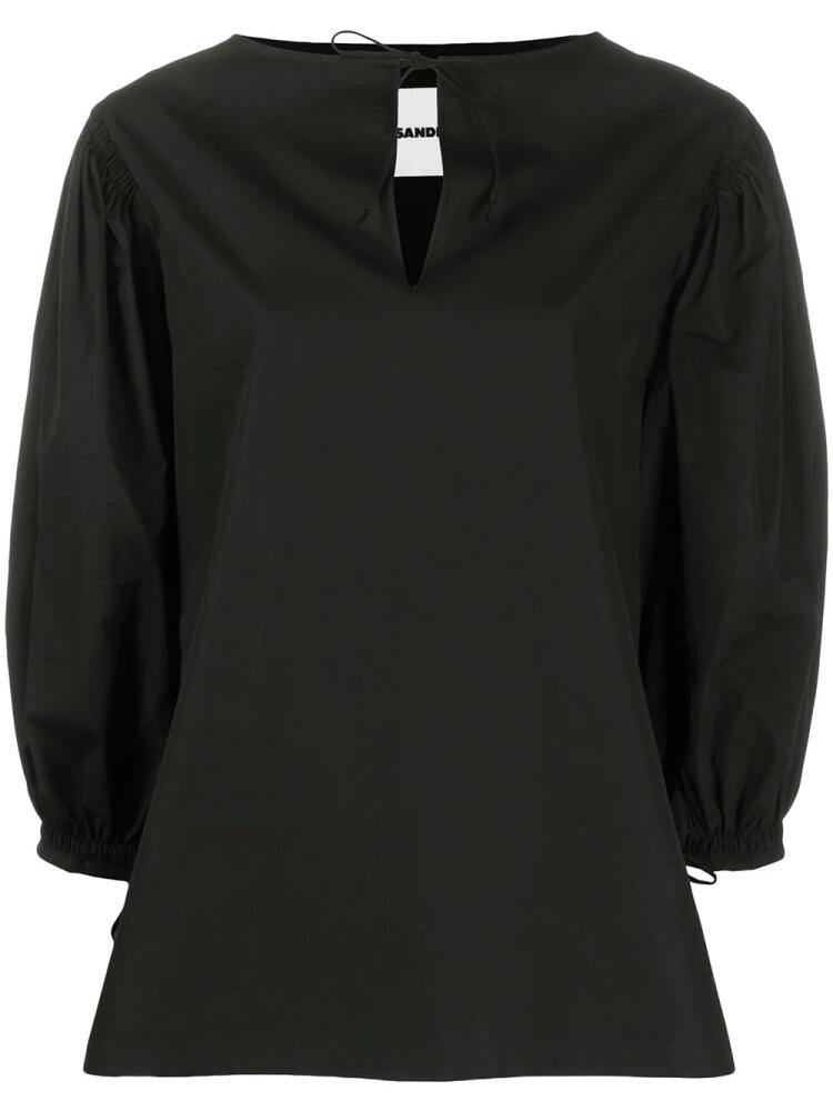 Jil Sander puffed sleeves blouse - Black Cover