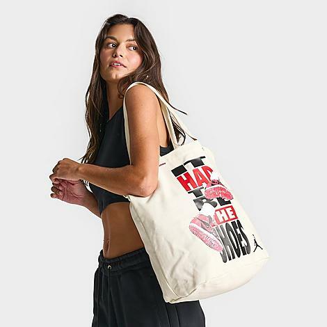 Jordan Graphic Tote Bag in Off-White/Natural Canvas Cover