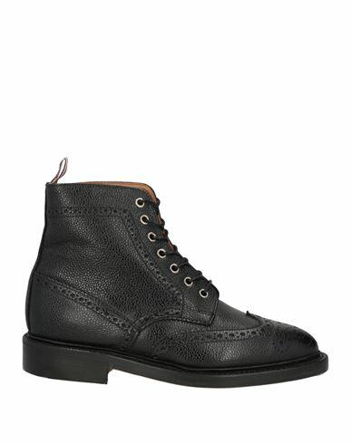 Thom Browne Man Ankle boots Black Leather Cover