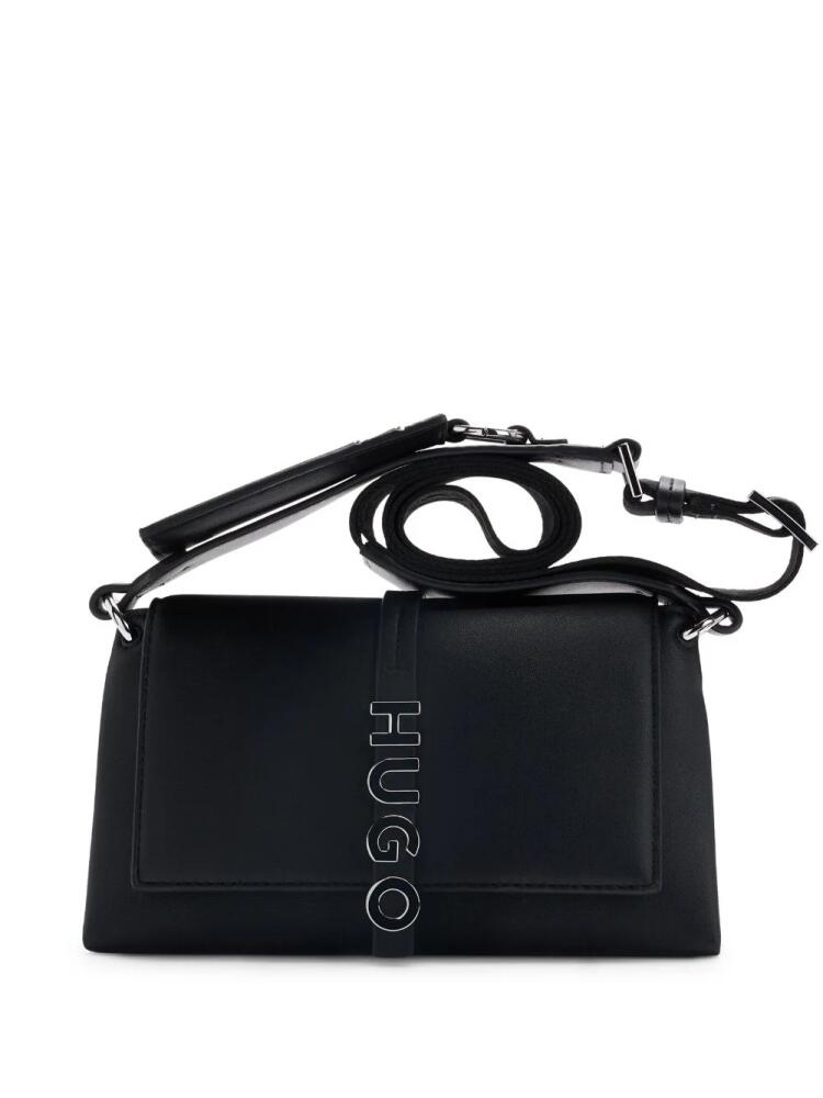 HUGO logo-lettering crossbody bag - Black Cover