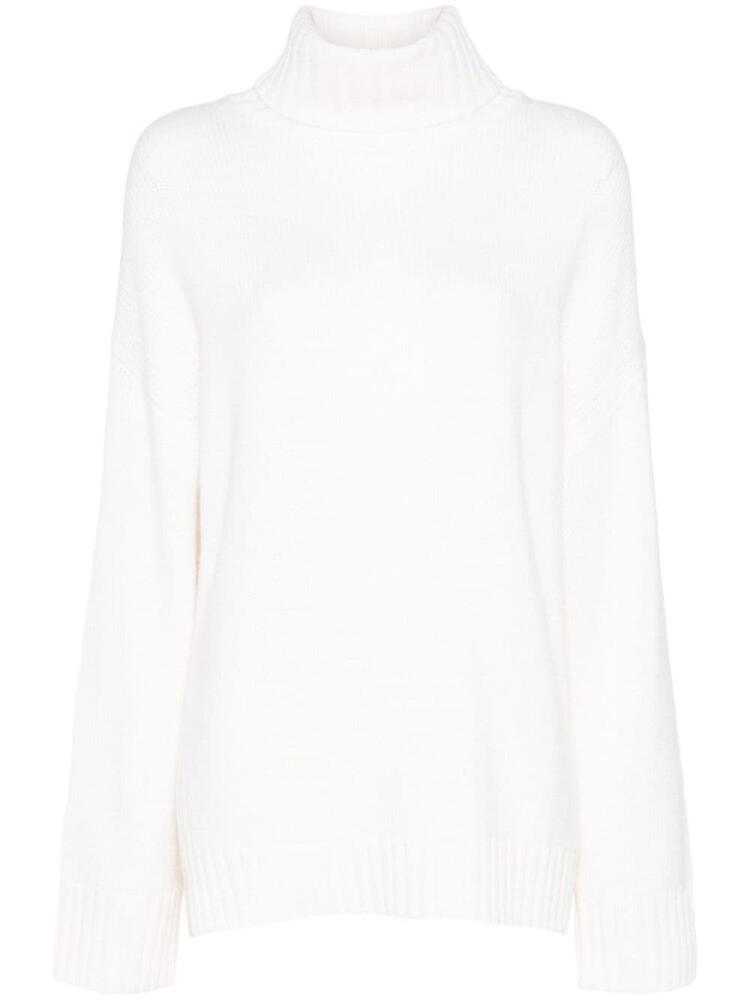 Allude roll-neck sweater - White Cover