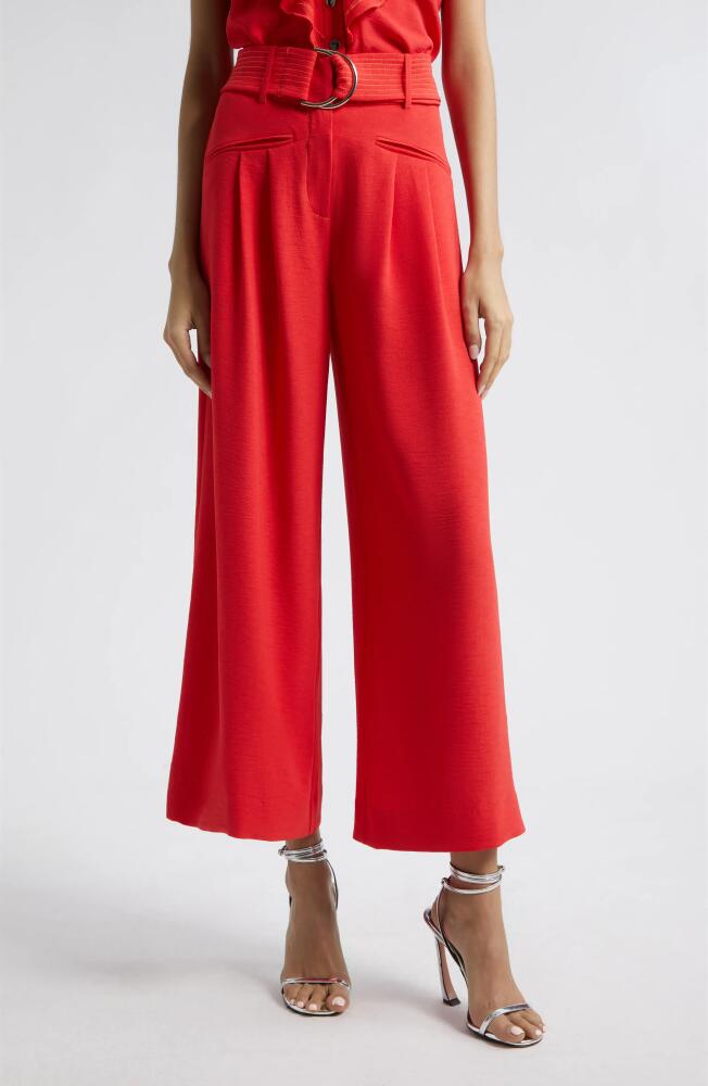 Ramy Brook Marguerite Belted Crop Wide Leg Pants in Flame Cover