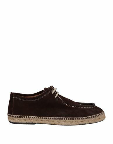 Preventi Man Espadrilles Dark brown Soft Leather Cover