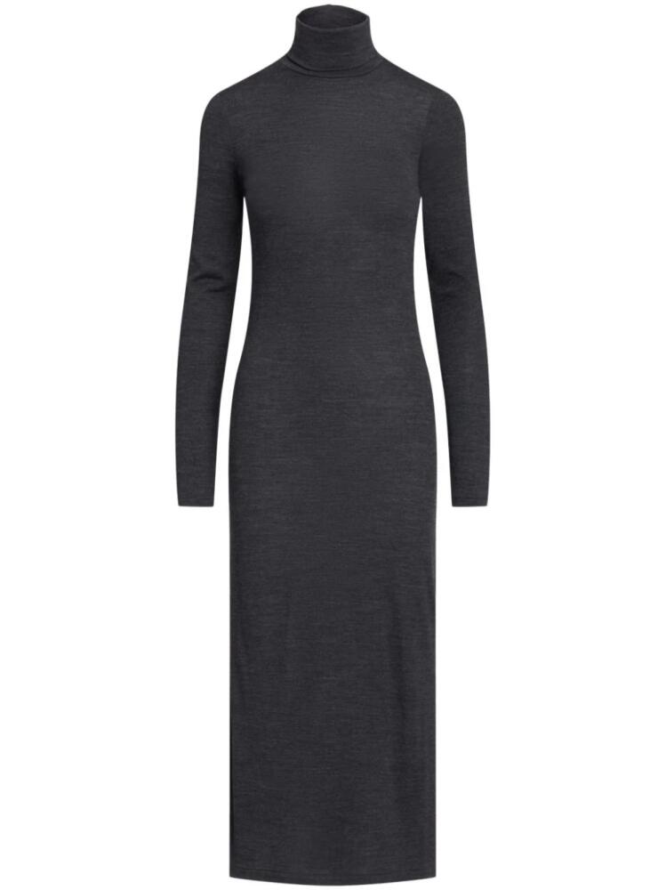 Polo Ralph Lauren high-neck midi wool dress - Grey Cover