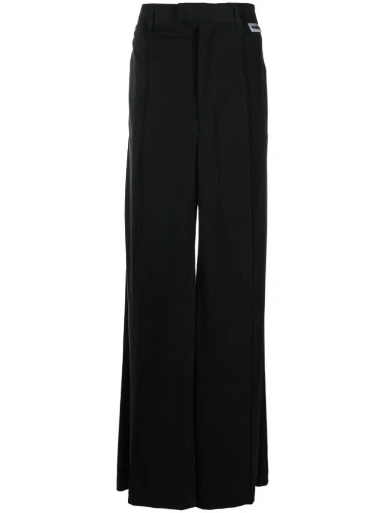 VETEMENTS wide-leg cotton trousers - Black Cover