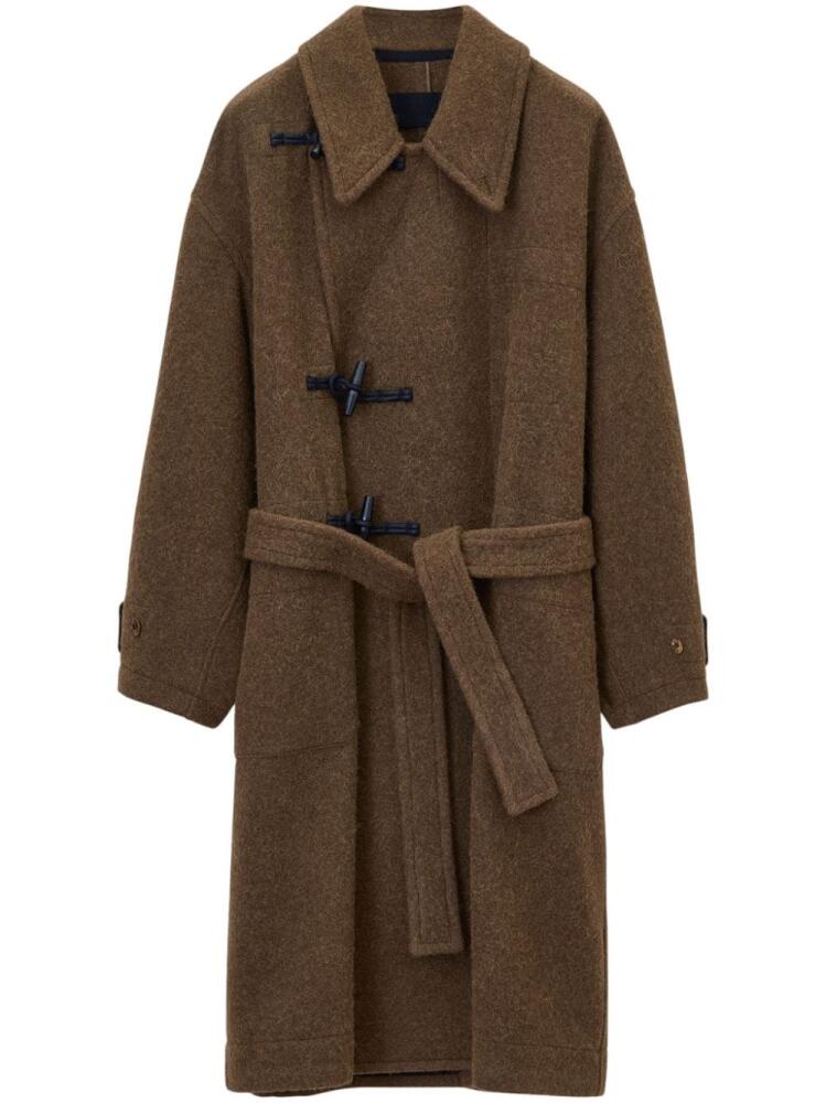 LEMAIRE belted felted duffle coat - Brown Cover