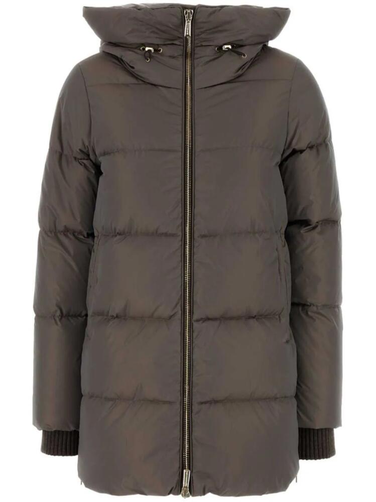 Moorer zipped padded coat - Brown Cover