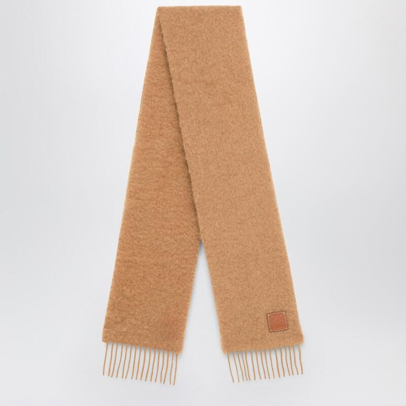 Loewe Camel scarf with fringes Cover