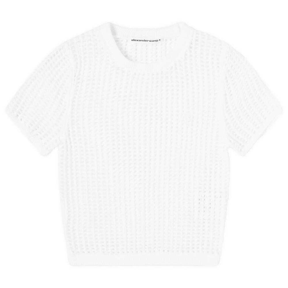 Alexander Wang Women's Logo Crop T-Shirt in White Cover